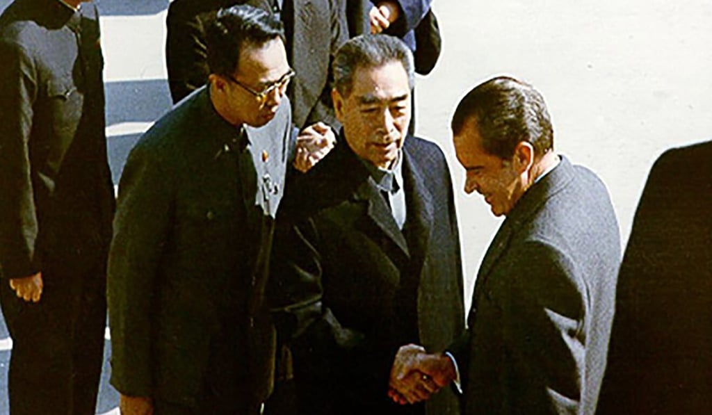 Ji Chaozhu was Zhou Enlai’s interpreter when he welcomed Richard Nixon to China in 1972. Photo: Weibo Ji Chaozhu was Zhou Enlai’s interpreter when he welcomed Richard Nixon to China in 1972. Photo: Weibo