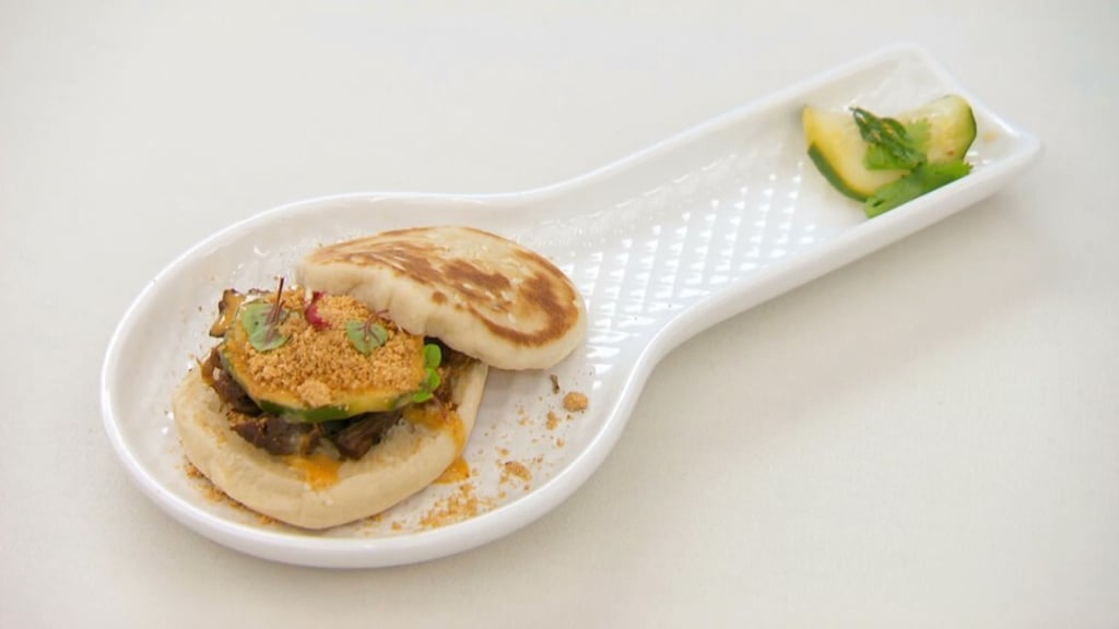 Sandy Tang made roujiamo – a type of Shaanxi street food – as a starter for the MasterChef UK finals.