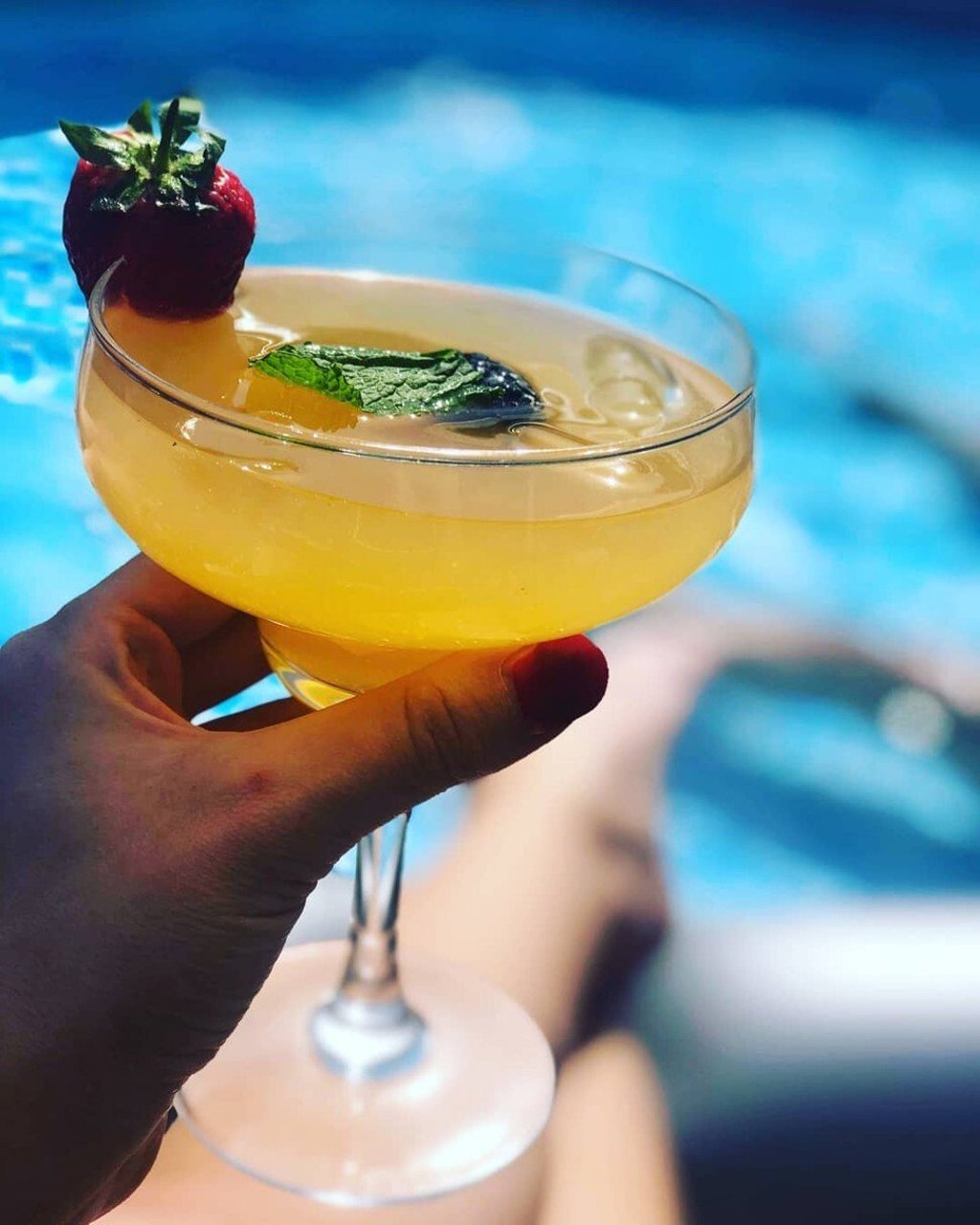 Diana’s tipple of choice was peach bellini. Photo: moonfacefood/Instagram