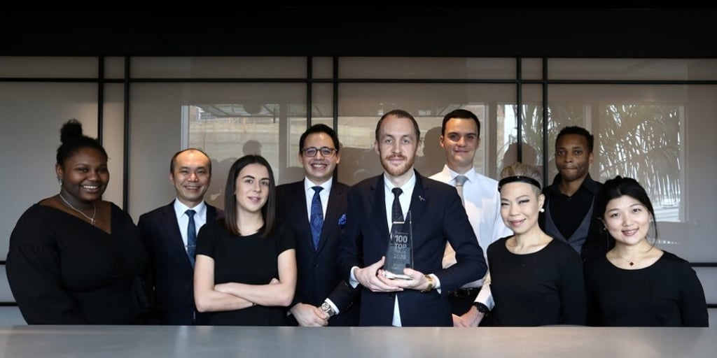 The Roganic team (from left): Loddy Giba (head waitress); John Wong (assistant manager); Becky McLaughlin (head waitress); Antonello Cerutti (restaurant manager); Sean Oakford (general manager); Clement Loubeyre (head waiter); Windy So (waitress); Drew Chigorimbo (beverage manager); and Joyce Cheung (head receptionist), at Roganic in Causeway Bay. Photo: Jonathan Wong The Roganic team (from left): Loddy Giba (head waitress); John Wong (assistant manager); Becky McLaughlin (head waitress); Antonello Cerutti (restaurant manager); Sean Oakford (general manager); Clement Loubeyre (head waiter); Windy So (waitress); Drew Chigorimbo (beverage manager); and Joyce Cheung (head receptionist), at Roganic in Causeway Bay. Photo: Jonathan Wong
