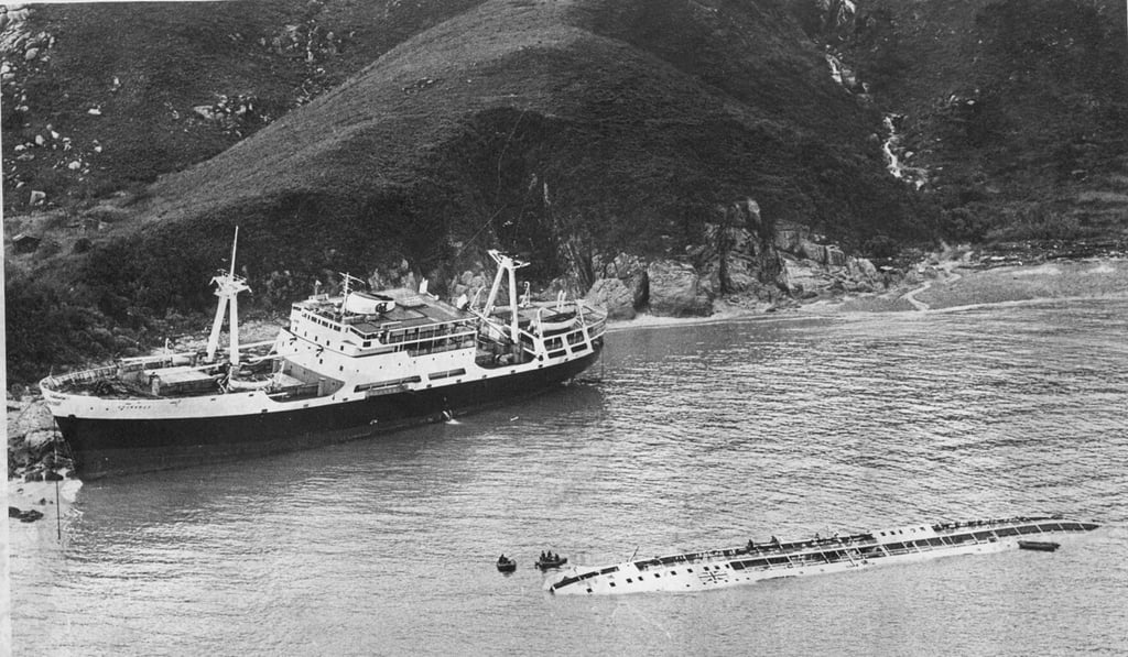 The ferry Fatshan capsized near northeastern Lantau Island in August 1971. Photo: SCMP Pictures