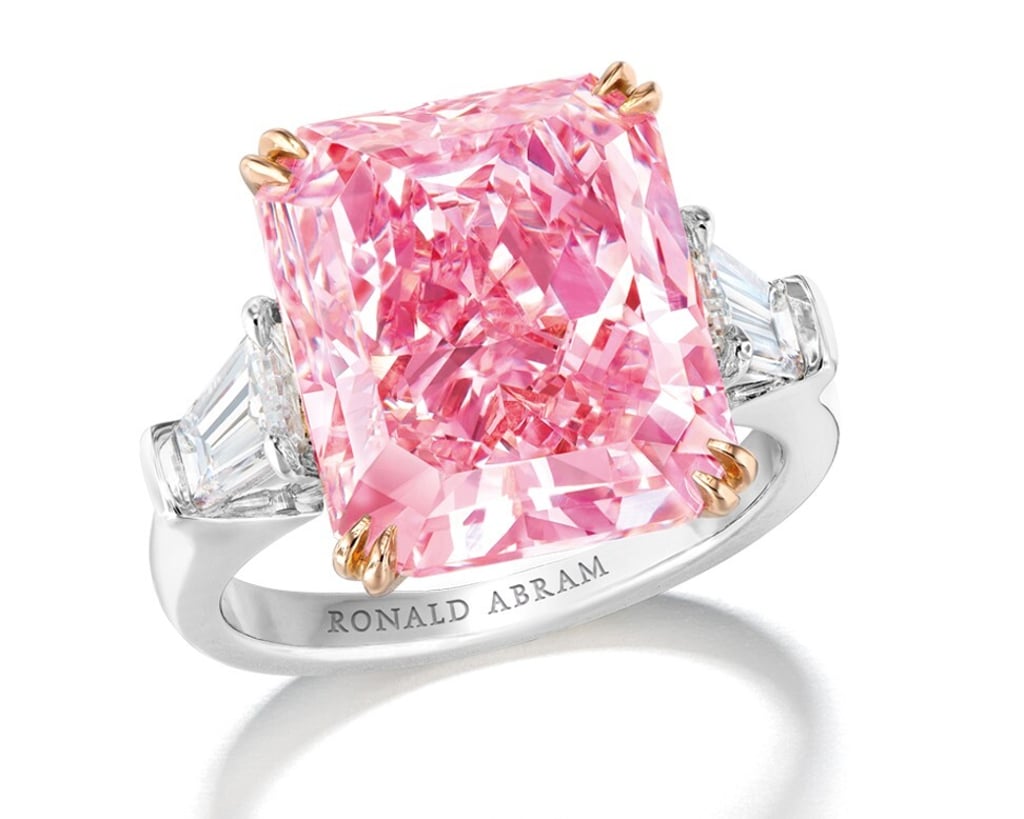 A notable 10.24-carat Fancy Intense purplish-pink diamond ring from Ronald Abram. Photo: Ronald Abram A notable 10.24-carat Fancy Intense purplish-pink diamond ring from Ronald Abram. Photo: Ronald Abram