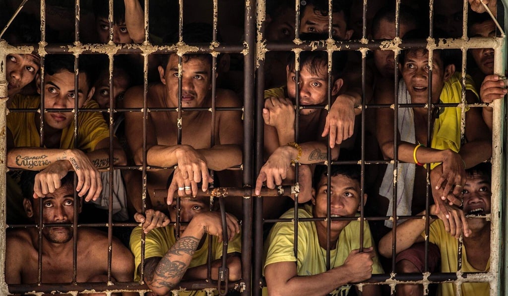 Inmates in a cell inside the Quezon City Jail in Manila in 2016. Photo: AFP