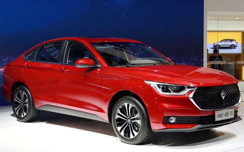 The Baojun RC-6 car from SAIC-GM-Wuling Automobile, released in China in December, is equipped with Huawei Technologies’ 5G vehicle module, the MH5000. Photo: Handout