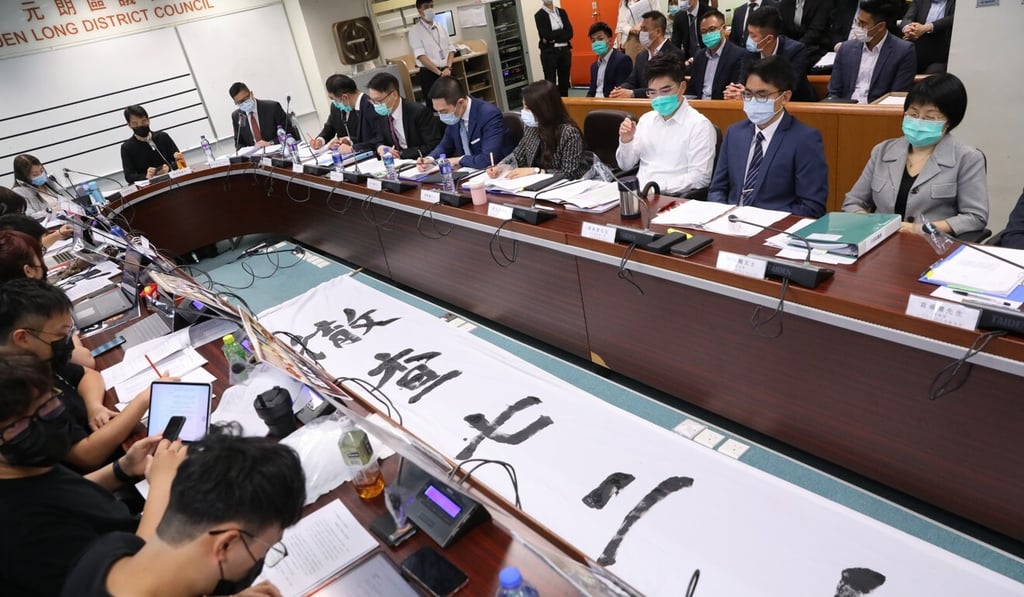 Commissioner of Police Chris Tang was grilled by members of Yuen Long District Council on Tuesday. Photo: K.Y. Cheng