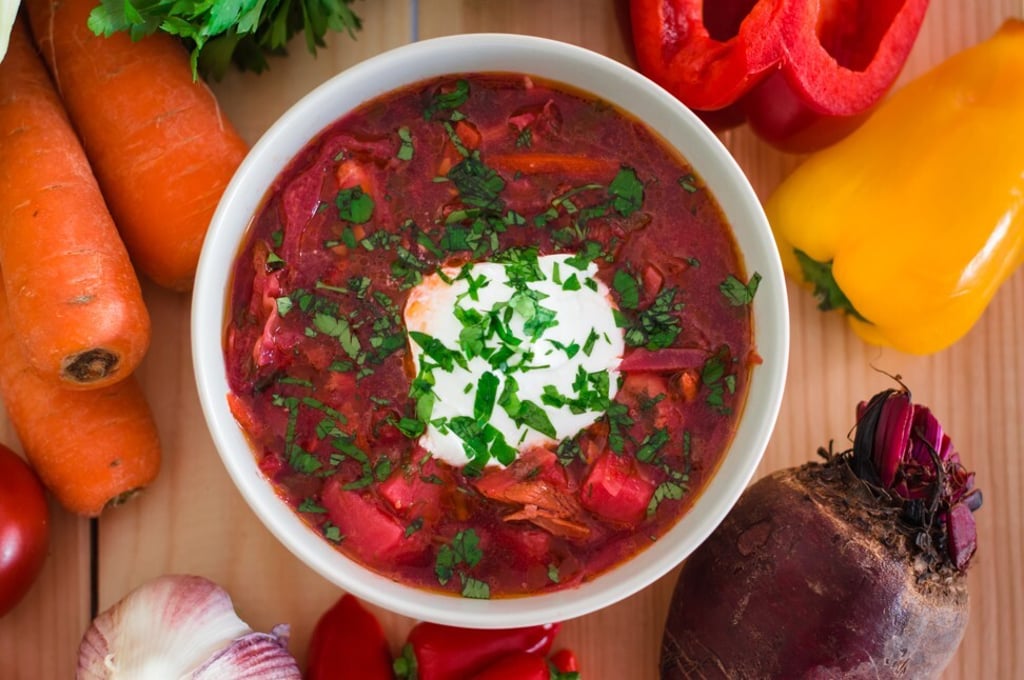 Borscht is a famous soup that originated in Eastern Europe. Photo: Shutterstock