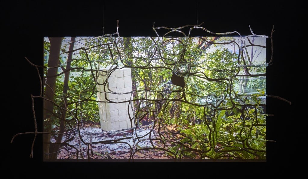 Andrew Luk’s work “Apparition Lattice of Reflexive Grappling”, on show at the Asia Society Hong Kong Centre. Photo: courtesy of the Artist