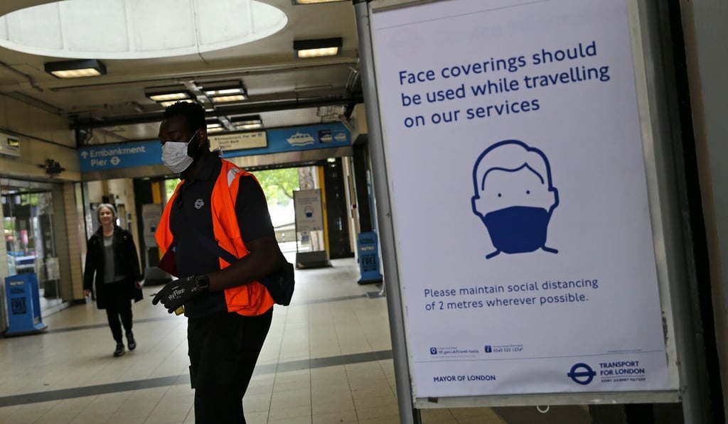 The study concluded that members of Britain’s ethnic minority groups were at higher risk because they tend to work frontline jobs, such as on the London Underground. Photo: AFP The study concluded that members of Britain’s ethnic minority groups were at higher risk because they tend to work frontline jobs, such as on the London Underground. Photo: AFP