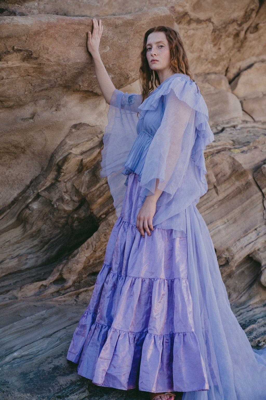 Gucci chiffon blouse, HK$33,000; Taller Malmo skirt, price on request; Sportmax, sandals, price on request Gucci chiffon blouse, HK$33,000; Taller Malmo skirt, price on request; Sportmax, sandals, price on request