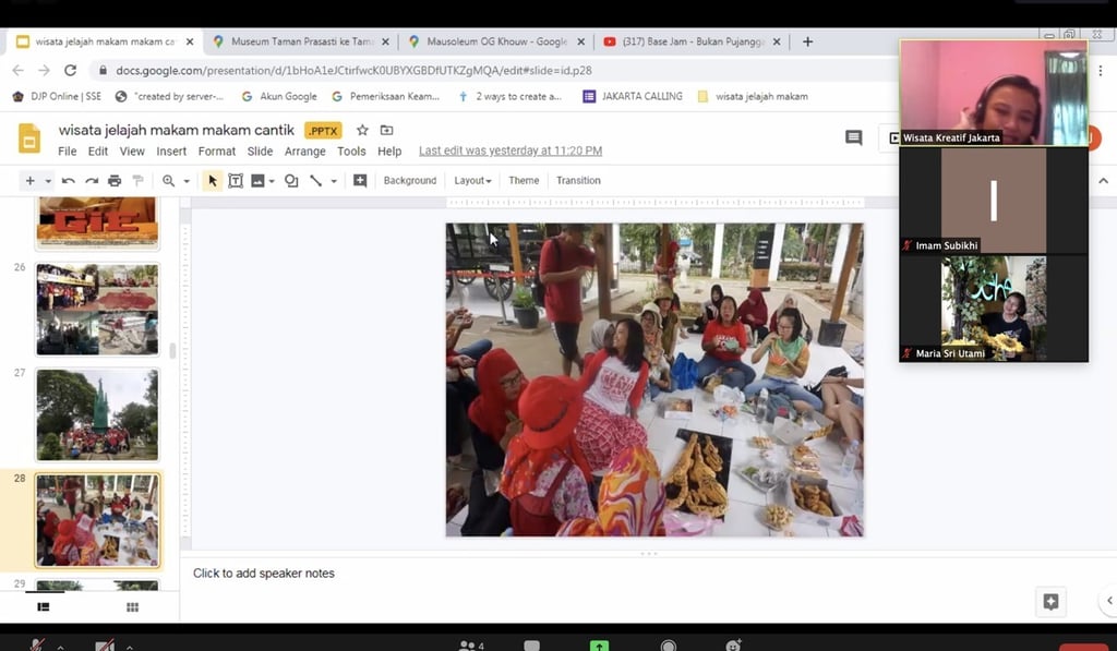 A screenshot from a virtual tour offered by Jakarta-based tour company Wisata Kreatif Jakarta.