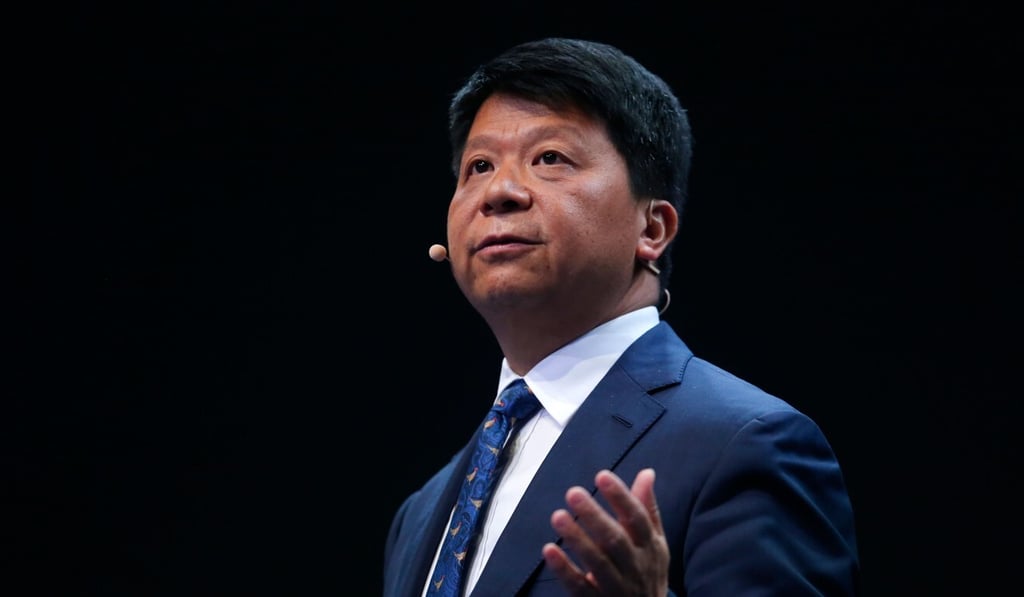Huawei chairperson Guo Ping delivers a keynote speech at the Mobile World Congress (MWC) in Barcelona on February 26, 2019. Photo: AFP Huawei chairperson Guo Ping delivers a keynote speech at the Mobile World Congress (MWC) in Barcelona on February 26, 2019. Photo: AFP