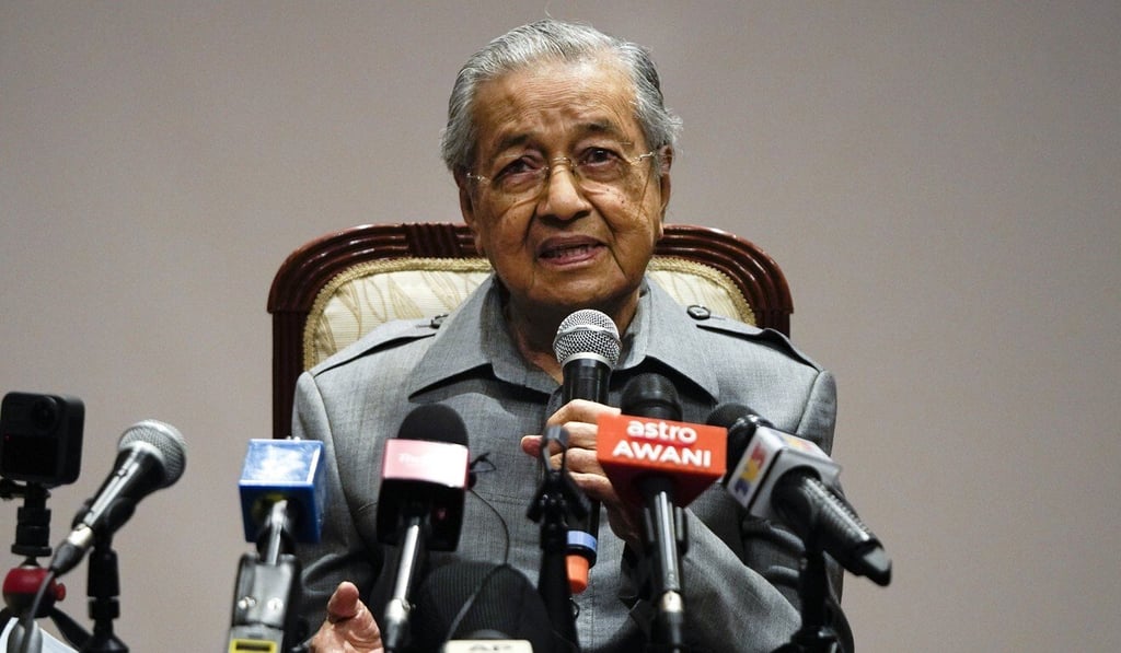 Mahathir Mohamad, Malaysia’s former prime minister, speaks during a press conference at his office on Monday. Photo: AP Mahathir Mohamad, Malaysia’s former prime minister, speaks during a press conference at his office on Monday. Photo: AP
