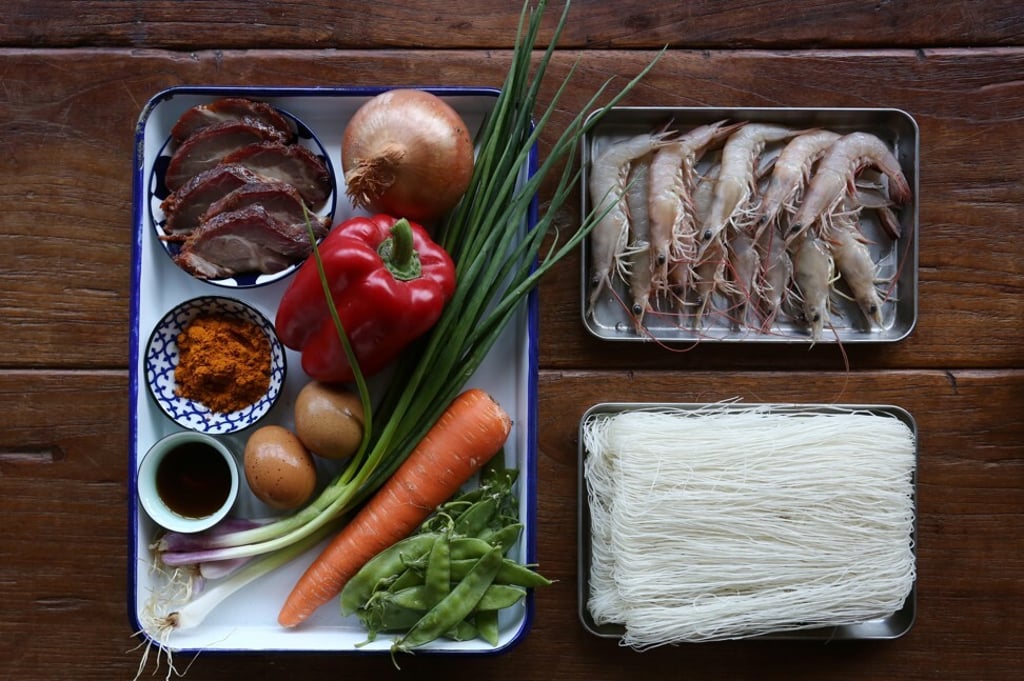 Singapore noodles - ingredients shot, by Susan Jung. 16APR20 [FEATURES] SCMP / Jonathan Wong