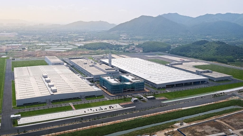 The automated factory of Chinese electric car maker Xpeng Motors is in Zhaoqing, a city located northwest of Guangzhou, capital of southern Guangdong province. Photo: Handout