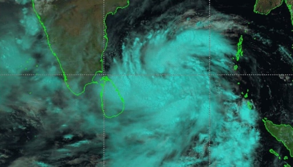 Cyclone Amphan closes in near the coast of West Bengal and Odisha. Photo: Handout