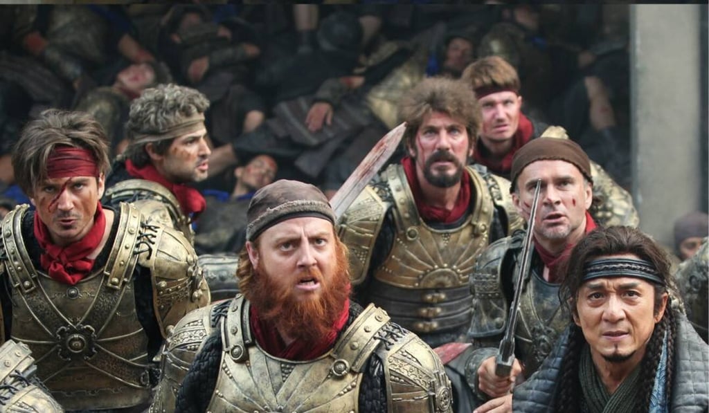Oleksii Melnyk (left) in a scene with Jackie Chan (right) in Dragon Blade in 2015. Photo: Handout