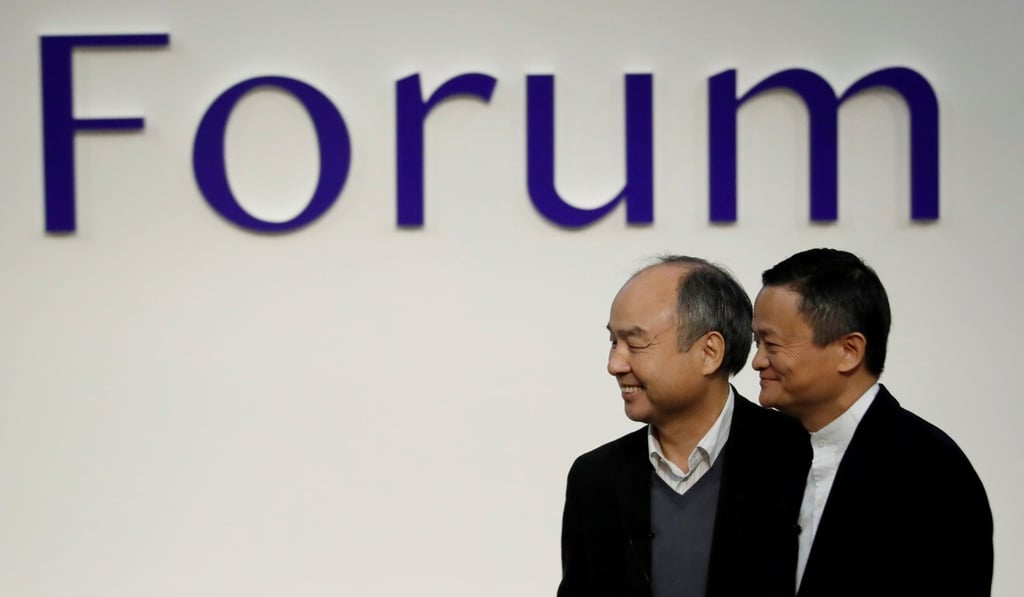 SoftBank Group founder and CEO Masayoshi Son and Alibaba founder and former chairman Jack Ma, pictured together at the Tokyo Forum 2019. Photo: Reuters SoftBank Group founder and CEO Masayoshi Son and Alibaba founder and former chairman Jack Ma, pictured together at the Tokyo Forum 2019. Photo: Reuters