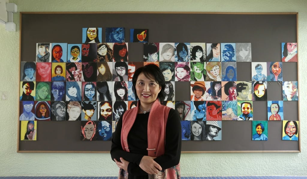 Veronica Yau Kit-ying, principal of Fanling Kau Yan College, is disappointed that not all her pupils will be able to return at the same time. Photo: Jonathan Wong