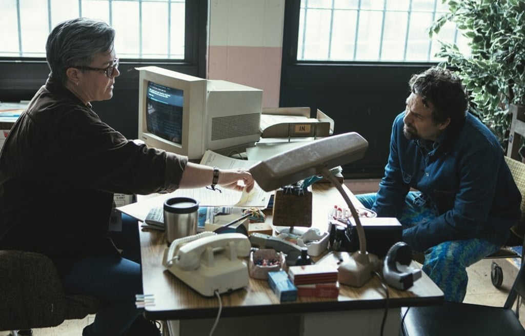 Comedian Rosie O’Donnell (left) and Ruffalo in a scene from I Know This Much Is True. O’Donnell plays a no-nonsense social worker in the HBO series. Photo: HBO Comedian Rosie O’Donnell (left) and Ruffalo in a scene from I Know This Much Is True. O’Donnell plays a no-nonsense social worker in the HBO series. Photo: HBO