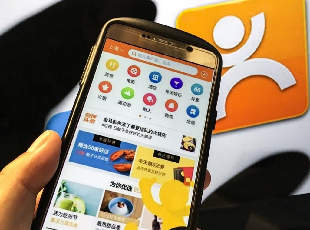The Meituan Dianping app is displayed on a smartphone. Photo: Martin Chan