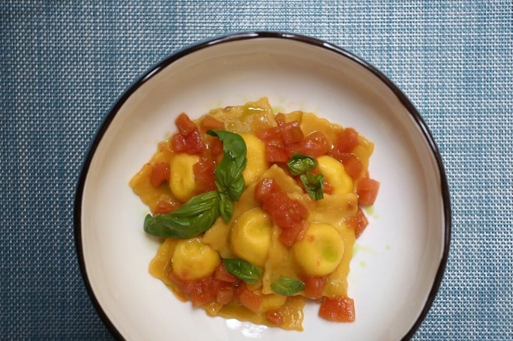 Ravioli with ricotta, mascarpone and Italian tomatoes at LucAle. Photo: SCMP / Jonathan Wong