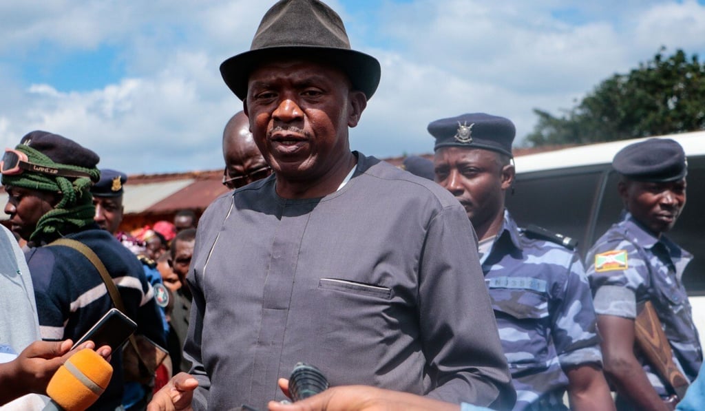 Opposition candidate Agathon Rwasa speaks to the media after voting during presidential and general elections in Ngozi, northern Burundi, on Wednesday. Photo: AFP Opposition candidate Agathon Rwasa speaks to the media after voting during presidential and general elections in Ngozi, northern Burundi, on Wednesday. Photo: AFP