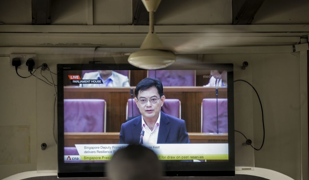 Singapore's Deputy Prime Minister Heng Swee Keat speaking in Parliament in March. Photo: EPA-EFE Singapore's Deputy Prime Minister Heng Swee Keat speaking in Parliament in March. Photo: EPA-EFE