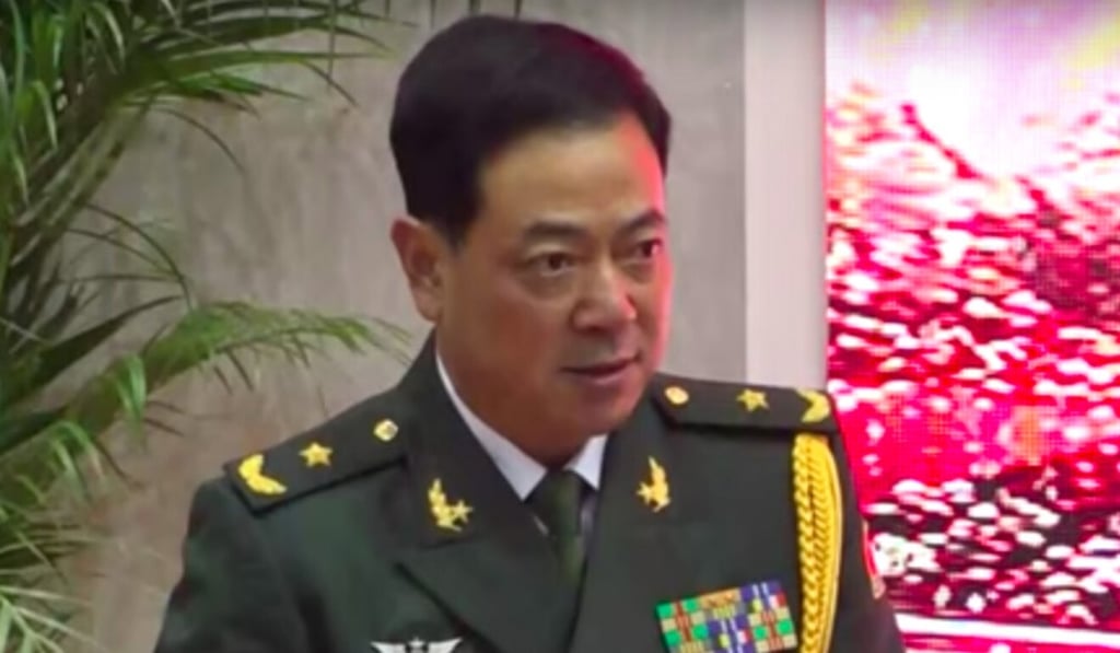 Commander of the PLA Hong Kong garrison Chen Daoxiang. Photo: Weibo