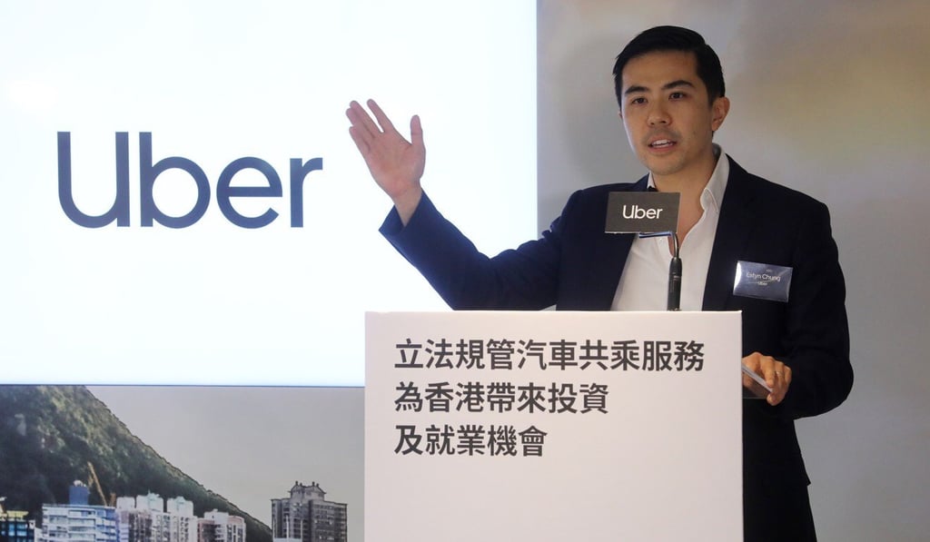 Estyn Chung, general manager of Uber Hong Kong, says the move will create jobs, bring top-class talent and help create an innovation and engineering hub in the city. Photo: Dickson Lee