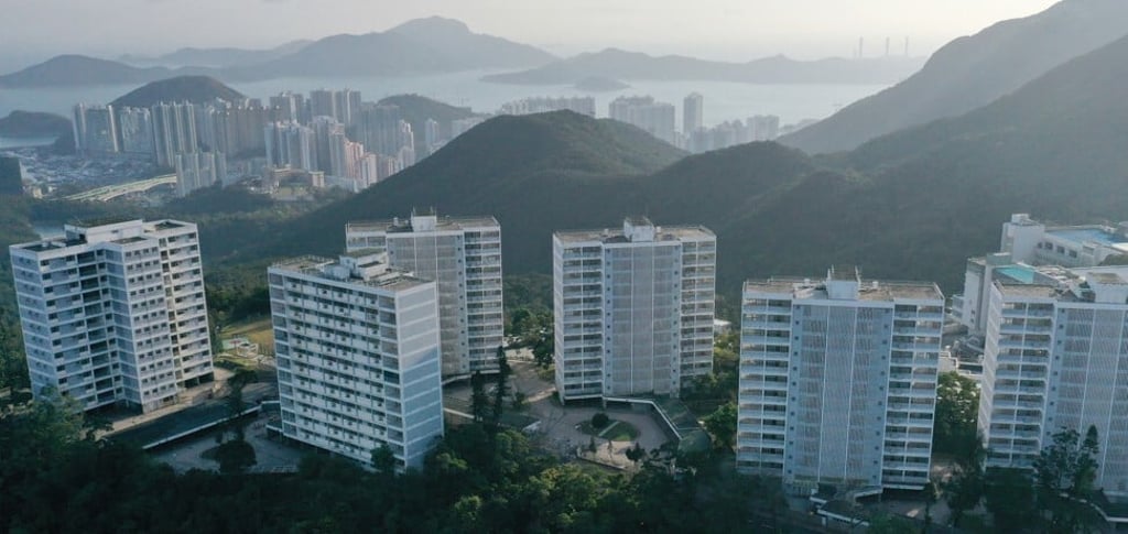 Aerial view of Mansfield Road Quarters on Mansfield Road, The Peak. Photo: SCMP