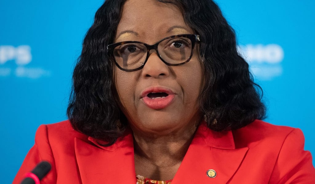 Dr Carissa Etienne, Director of the Pan American Health Organisation and WHO Regional Director for the Americas, speaks during a press briefing in Washington in March. Photo: AFP Dr Carissa Etienne, Director of the Pan American Health Organisation and WHO Regional Director for the Americas, speaks during a press briefing in Washington in March. Photo: AFP