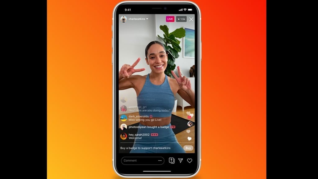 Instagram will also start testing a way for users to sell digital badges in their live videos. Photo: Instagram Instagram will also start testing a way for users to sell digital badges in their live videos. Photo: Instagram