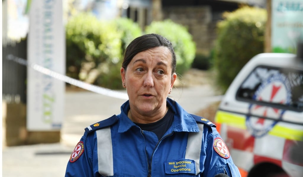 NSW Ambulance Inspector Faye Stockman speaks to the media at the Shoalhaven Zoo after the lion attack. Photo: DPA NSW Ambulance Inspector Faye Stockman speaks to the media at the Shoalhaven Zoo after the lion attack. Photo: DPA