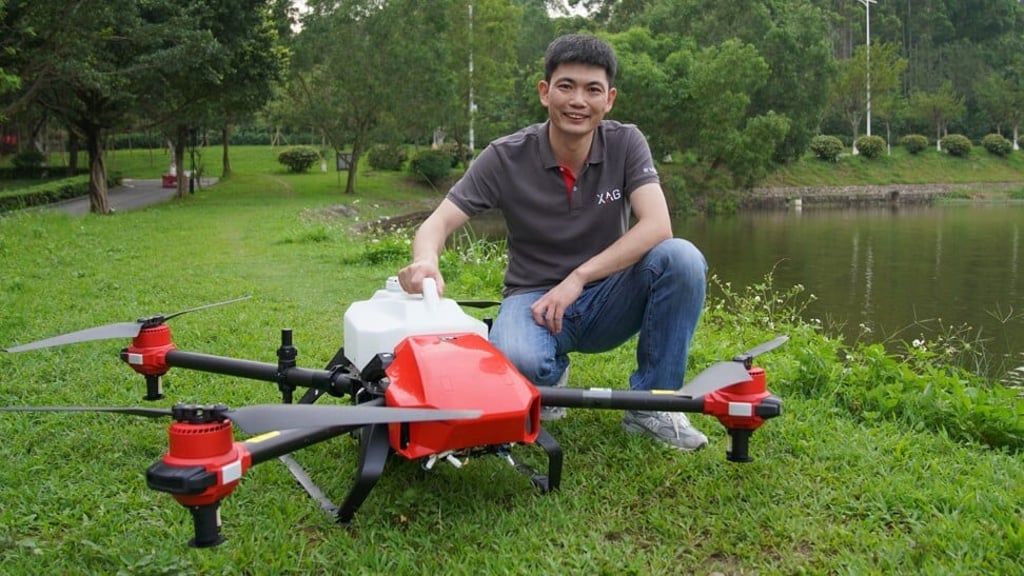 Peng Bin, co-founder and chief executive of agricultural drone maker XAG. Photo: Lea Li Peng Bin, co-founder and chief executive of agricultural drone maker XAG. Photo: Lea Li