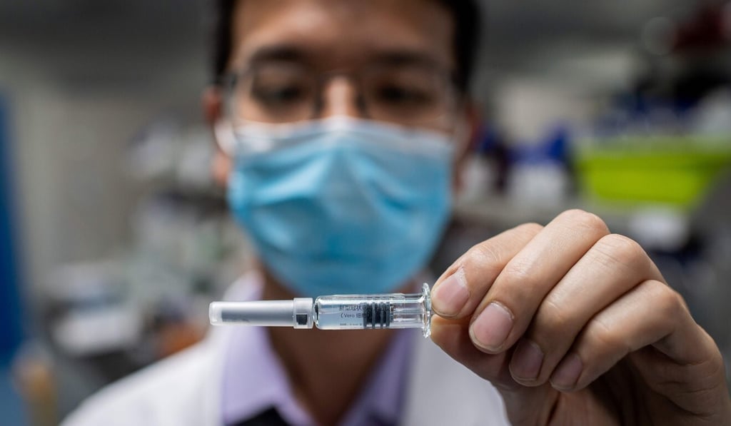 An experimental vaccine for the coronavirus is tested at the Quality Control Laboratory at the Sinovac Biotech facilities in Beijing. Photo: AFP