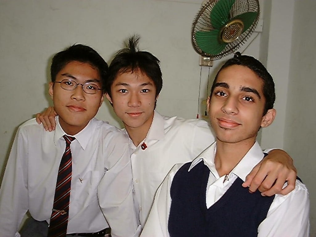 Mahbubani with classmates from secondary school. Photo: courtesy of Vivek Mahbubani