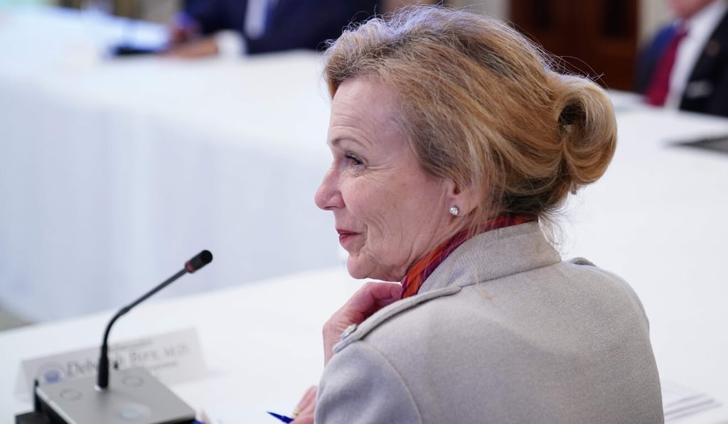 White House Coronavirus Task Force response coordinator for Deborah Birx takes part in a round table discussion at the White House in May. Photo: AFP