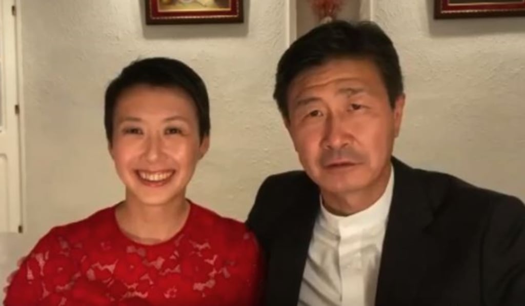 Retired sports couple Hao Haidong and his wife Ye Zhaoying stun the sporting world by making a political appeal on June 4. Photo: Handout Retired sports couple Hao Haidong and his wife Ye Zhaoying stun the sporting world by making a political appeal on June 4. Photo: Handout