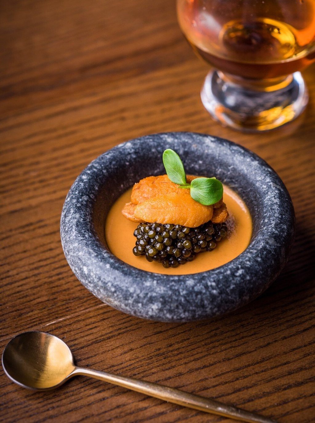 Sea urchin custard with caviar is a staple dish at Roganic. Photo: Roganic Hong Kong