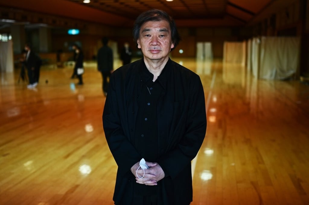 Ban at a shelter in Yokohama, Kanagawa prefecture. The award-winning architect says the world needs to think about tackling natural catastrophes in the coronavirus era. Photo: AFP Ban at a shelter in Yokohama, Kanagawa prefecture. The award-winning architect says the world needs to think about tackling natural catastrophes in the coronavirus era. Photo: AFP