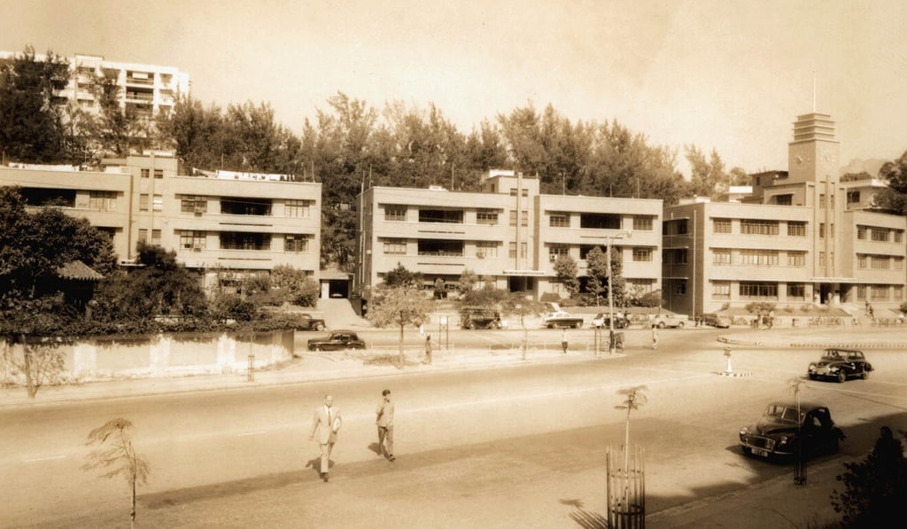 The CLP compound, consisting of the clock tower (right) and St. George’s Mansions, was influenced by the Bauhaus school of architecture in its functionalism and simplicity. Photo: Hong Kong Heritage Project