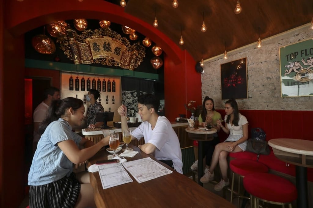 The interior was inspired by traditional teahouses and Chinese temples. Photo: SCMP / Xiaomei Chen