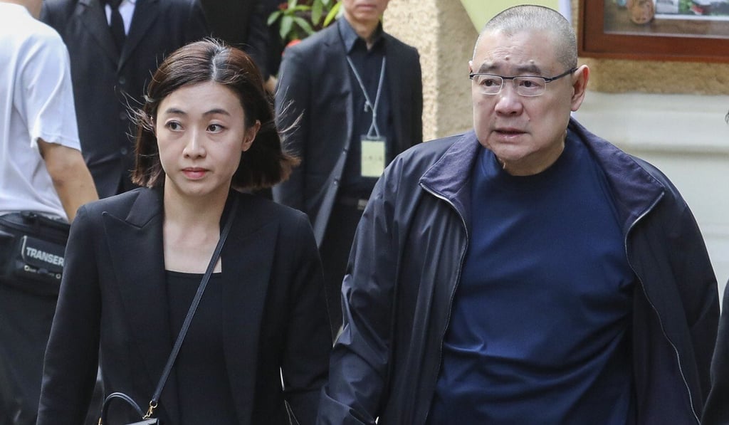 Joseph Lau Luen-hung and his wife Chan Hoi-wan attend real estate tycoon Walter Kwok Ping-sheung's funeral service at St John’s Cathedral in Central, on November 1, 2018. Photo: Felix Wong Joseph Lau Luen-hung and his wife Chan Hoi-wan attend real estate tycoon Walter Kwok Ping-sheung's funeral service at St John’s Cathedral in Central, on November 1, 2018. Photo: Felix Wong