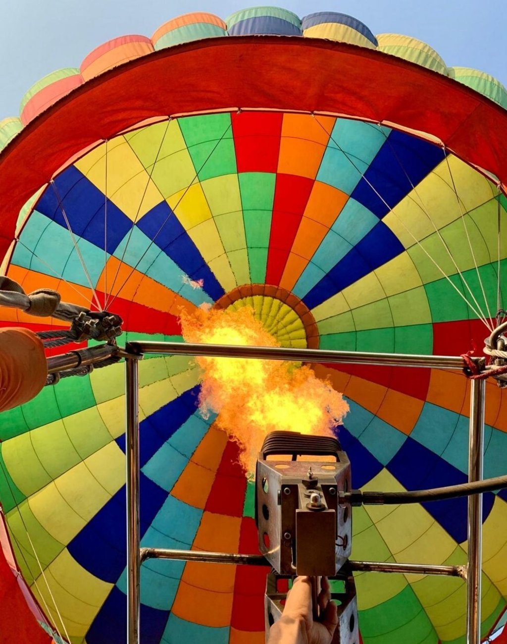 One can certainly feel the heat from the fire but rest assured that it’s a safe distance away. Photo: Luxurylaunches