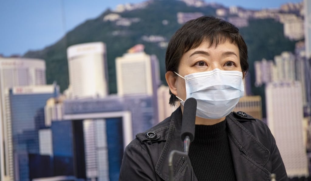 Dr Chuang Shuk-kwan, head of the communicable disease branch of the CHP, who gave the daily press conference, was the most popular public officer during the pandemic, research showed. Photo:Warton Li