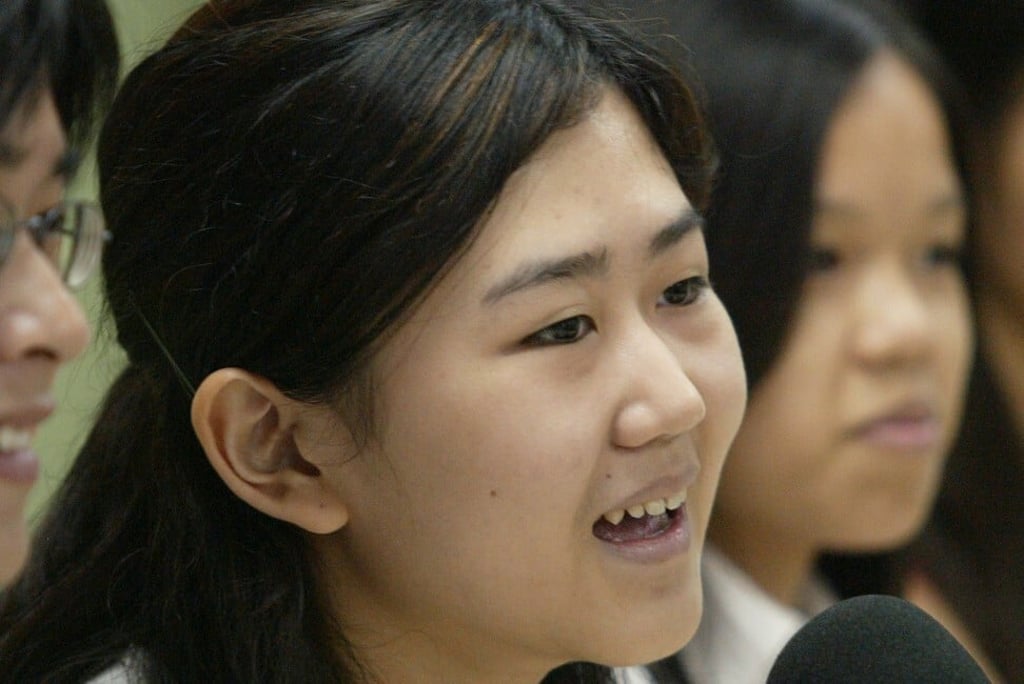 Anna Chan, convenor of the pro-democracy Secondary Students’ Union, in 2003. Photo: David Wong