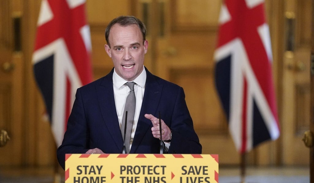 British Foreign Secretary Dominic Raab. Photo: Andrew Parsons/10 Downing Street/DPA