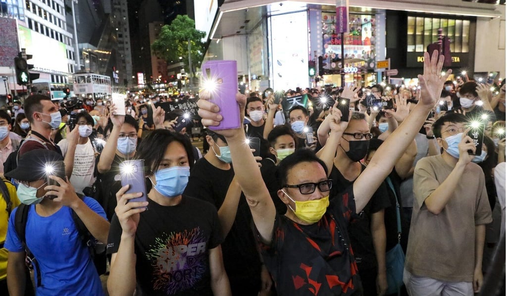 Anti-government protesters gather in Causeway Bay on Friday night. Photo: Dickson Lee