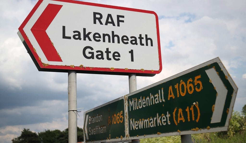 The plane took off from the RAF Lakenheath base, near Mildenhall, in Suffolk. Photo: AFP