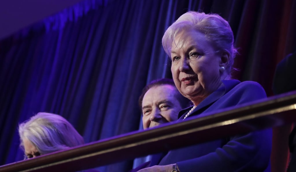 US federal judge Maryanne Trump Barry, sister of Donald Trump, sits in the balcony during Trump's election night rally in New York on November 9, 2016. Stories that she related about Donald Trump will be featured in a new book. Photo: AP